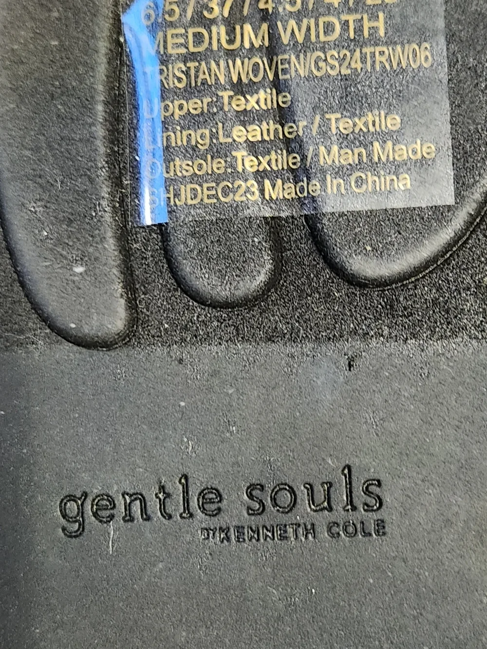gentle souls Black Metallic Embroidered Open-Toe Slide
